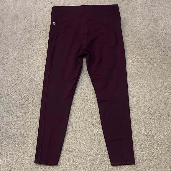 Fabletics Dash Seamless Bra II & Define Powerhold High-Waisted Leggings Burgundy - Picture 10 of 12